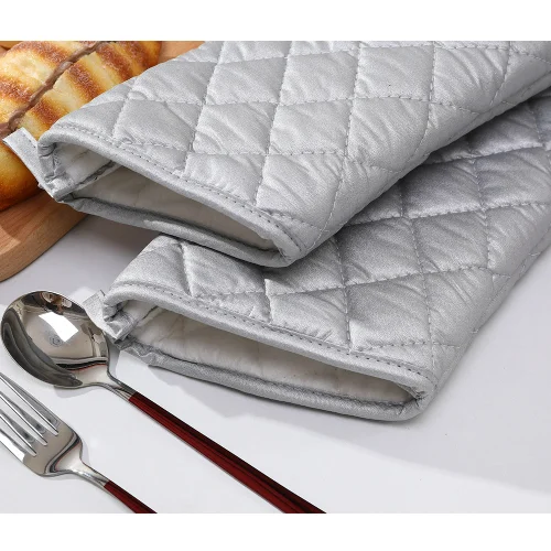 Heatproof Silver-Coated Oven Gloves 10 OEM Custom Thermal-Resistant Oven Gloves Wholesale | XBAKING