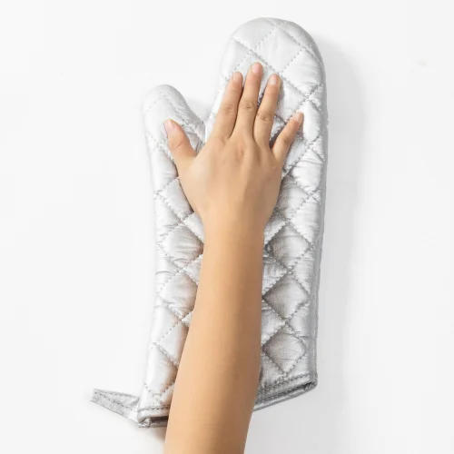 Heatproof Silver-Coated Oven Gloves 6 Heatproof Silver-Coated Baking Gloves for Oven Microwave BBQ | XBAKING