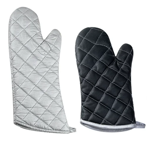 Heatproof Silver-Coated Oven Gloves 9 Thermal-Resistant Gloves for BBQ Grilling and Roasting | XBAKING