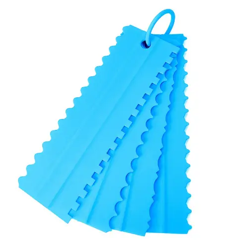 4-Piece Fondant Cake Scraper Set 7 4 Piece ABS Fondant Cake Scraper Set Angle View Wholesale | XBAKING
