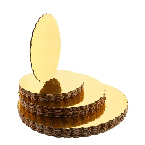 Gold Lace Round Cake Boards, 3-20 Inch 4 Round Cake Board Gold Silver White Colors 3-20 Inch | XBAKING
