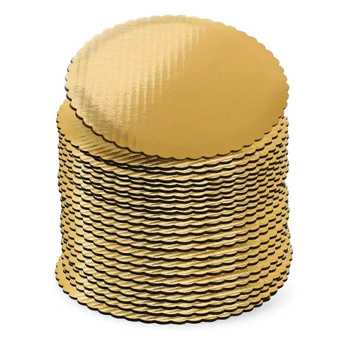 Gold Lace Round Cake Boards, 3-20 Inch 6 Custom Shape Food-Grade Cake Board Tray OEM | XBAKING